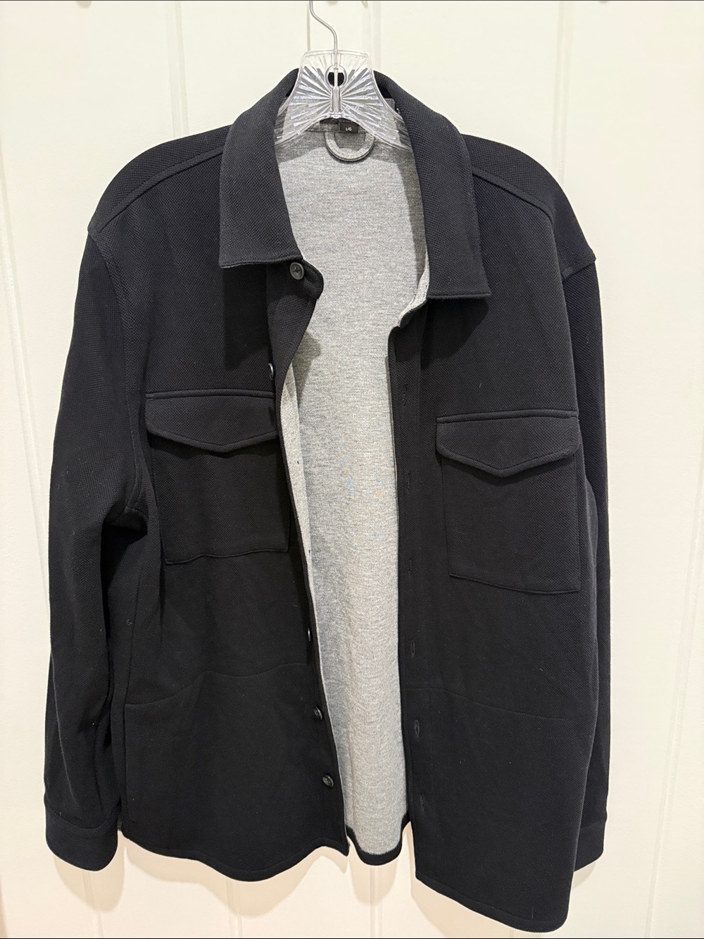 Vince Men's Black Lightweight Shirt Jacket